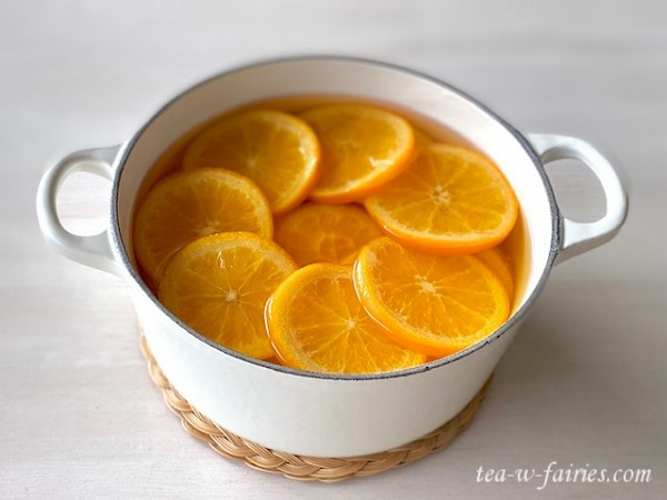 のんびり作るオレンジコンフィとオランジェット 妖精たちがお茶を飲みにきたら